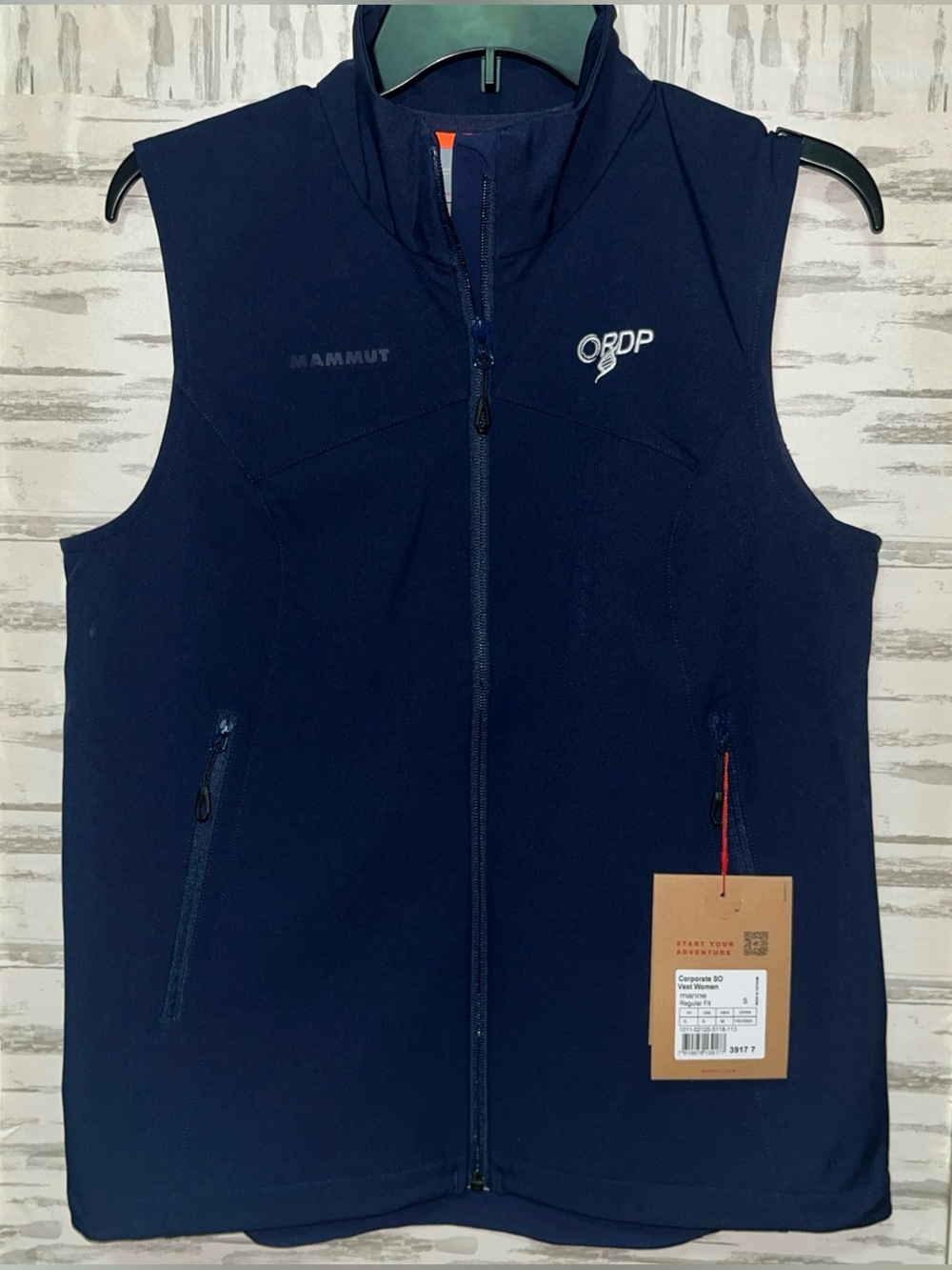 Mammut Corporate So Vest Womens Size Small Navy Full Zip Performance Softshell